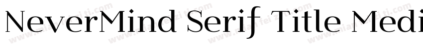 NeverMind Serif Title Medium字体转换